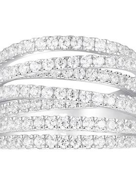 APM Monaco多圈银戒指时尚个性设计感情侣对戒生日礼物