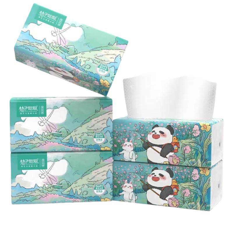 桔子姑娘大包抽纸L码480张96抽加大加厚餐巾纸抽取式面巾纸实惠装,洗护清洁剂/卫生巾/纸/香薰,抽纸,淘宝优惠券,粉丝福利购,淘宝优惠卷