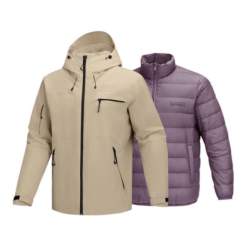 Skechers斯凯奇男子保暖防风运动休闲羽绒服外套 P425M110/05F0