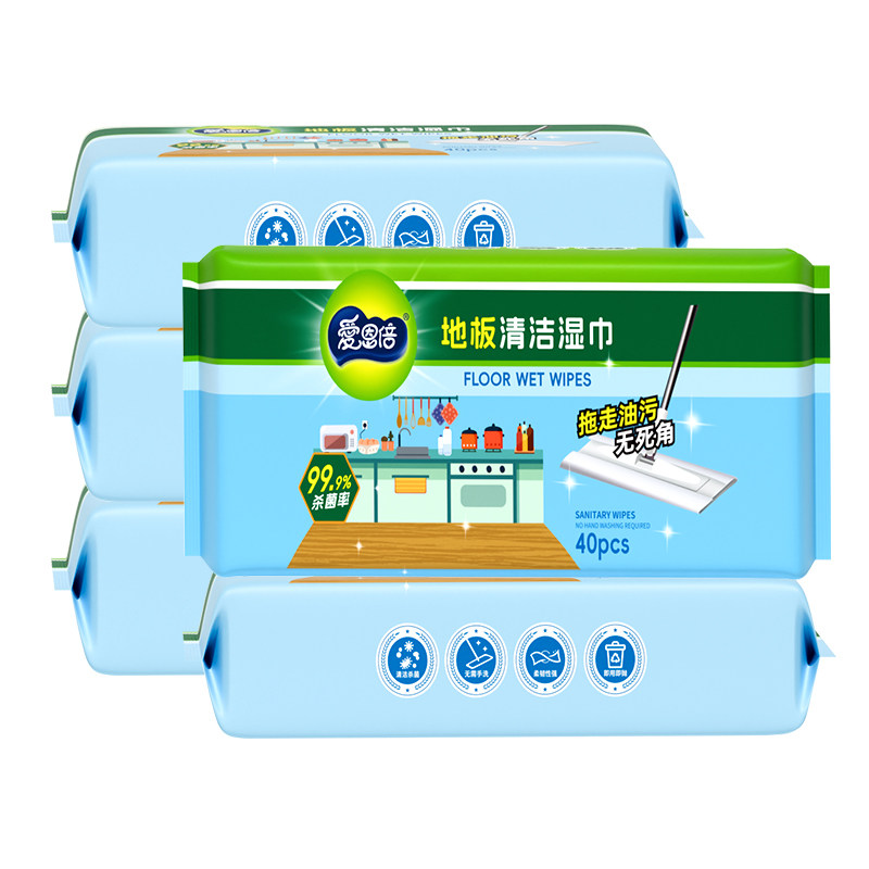 爱恩倍擦地板清洁湿巾除菌拖把纸静电除尘一次性免洗抹布拖地砖墙