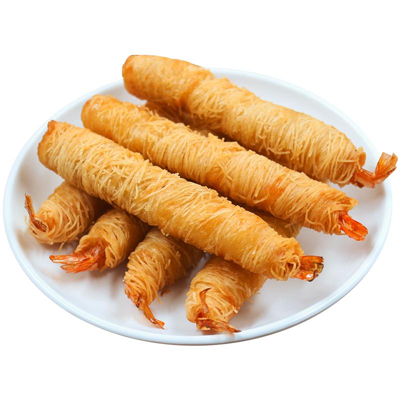 千丝万缕面线虾250g金丝虾冷冻油炸半成品点心小吃面包丝虾