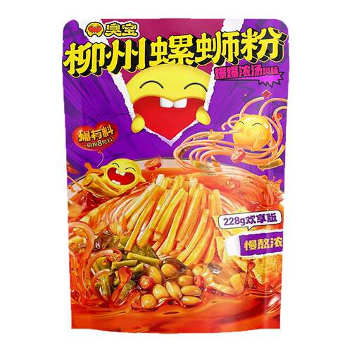 臭宝螺蛳粉爆爆浓汤欢享版柳州速食广西螺丝粉特产米粉夜宵螺狮粉