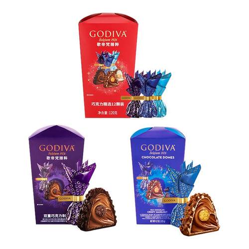 godiva歌帝梵臻粹巧克力12颗盒装休闲零食品下午茶伴手礼夹心糖果