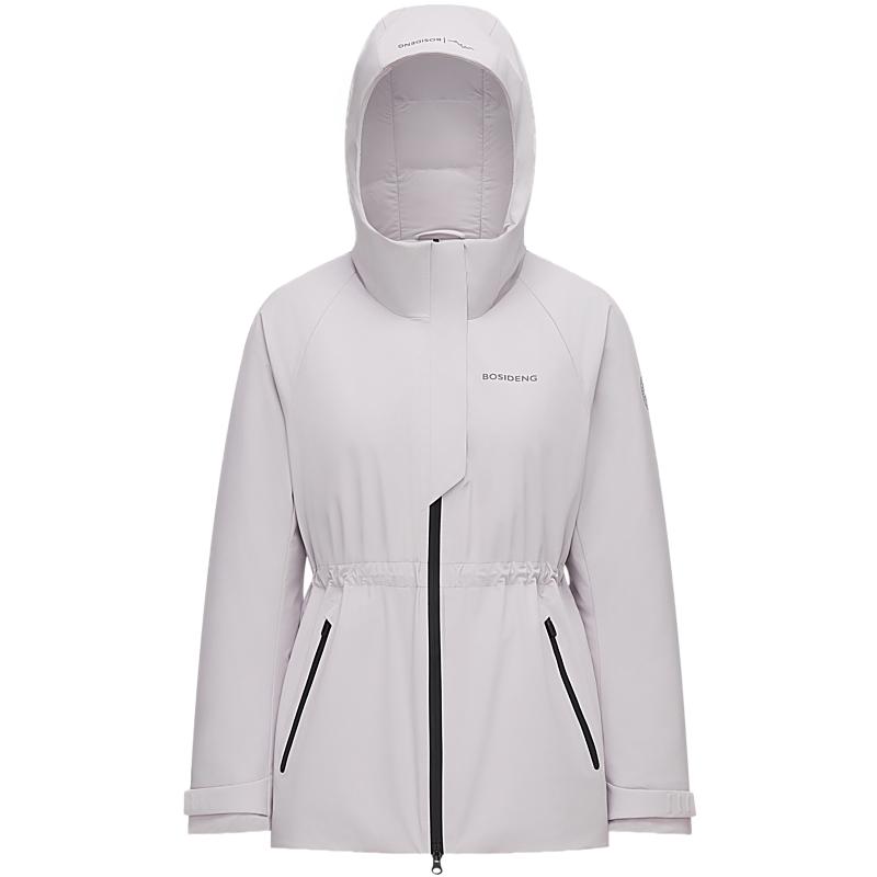 波司登戶外通勤連帽鵝絨羽絨服女