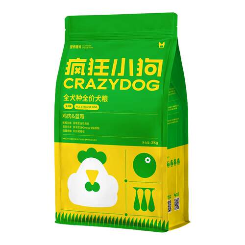 疯狂小狗鸡肉蓝莓狗粮泰迪比熊博美柯基中小型犬幼犬成犬通用型