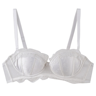内衣女小胸聚拢显大蕾丝性感缎面文胸 MYBODY商场同款 小波浪