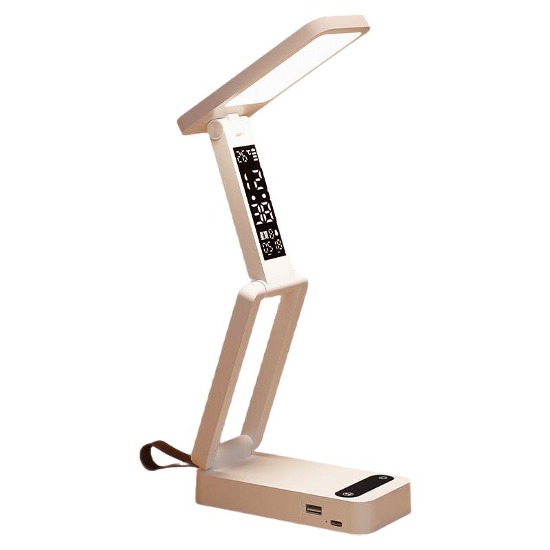 夹子台灯折叠充电式护眼学习专用高中生宿舍灯学生便携超长续航灯