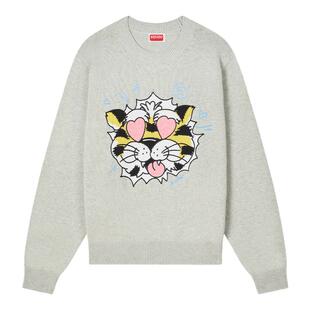 【会员】Kenzo Wild Tiger 女士经典版型老虎图案套头针织衫