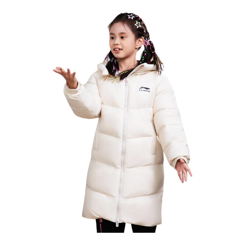 李宁正品男女童中长款羽绒服