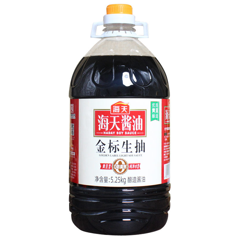 海天金标生抽5.25kg大桶酿造酱油炒菜凉拌红烧调味品整箱批发商用,粮油调味/速食/干货/烘焙,酱油,淘宝优惠券,粉丝福利购,淘宝优惠卷