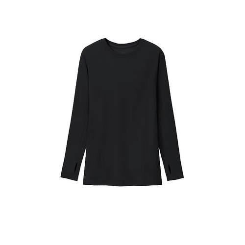 蕉下运动长袖T恤女遮屁股打底衫上衣宽松白色2025秋冬新品