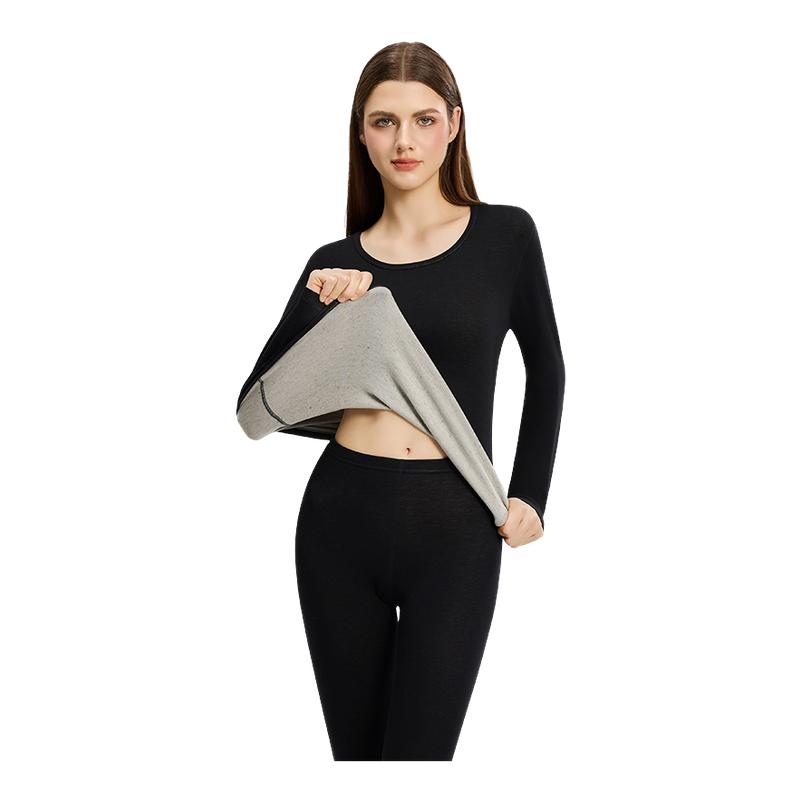 芬腾女士保暖加绒加厚秋衣秋裤