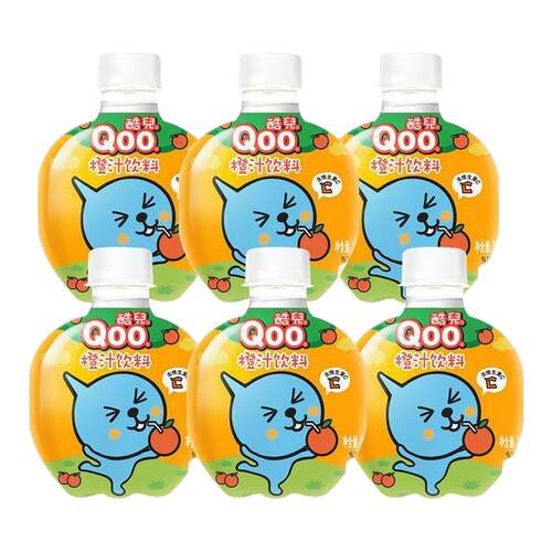 酷儿橙汁饮料260ml*6瓶小瓶儿童学生饮料好喝不腻-CL