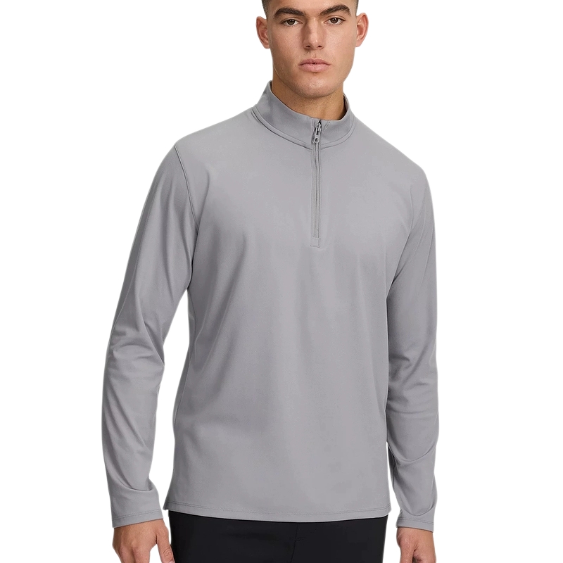 UA安德玛新款Meridian男子训练运动长袖半拉链立领t恤1387905-035