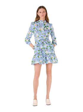 【3期免息】【新年礼物】kate spade ks 花藤荷叶木耳边领连衣裙