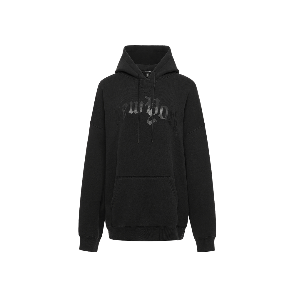 R13早春字母印花宽松连帽卫衣