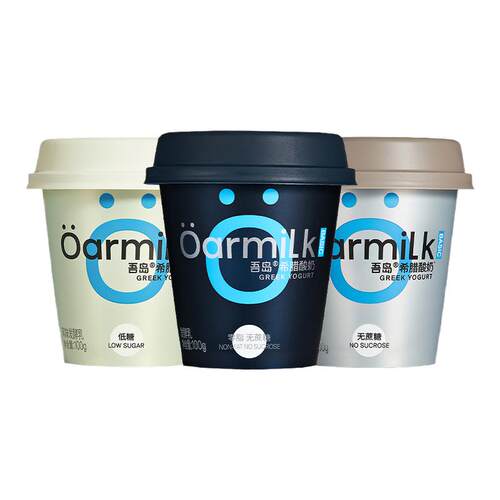 Oarmilk吾岛美拉德希腊酸奶0脂无蔗糖100g装风味希腊益生菌发酵乳