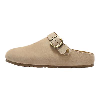 百丽女一脚蹬可外穿勃肯拖鞋新款