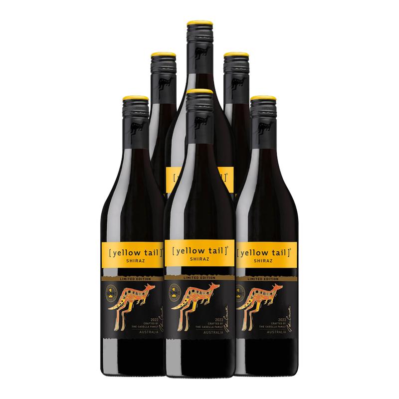 Yellow Tail黄尾袋鼠西拉赤霞珠梅洛干红葡萄酒澳洲进口6瓶宴请
