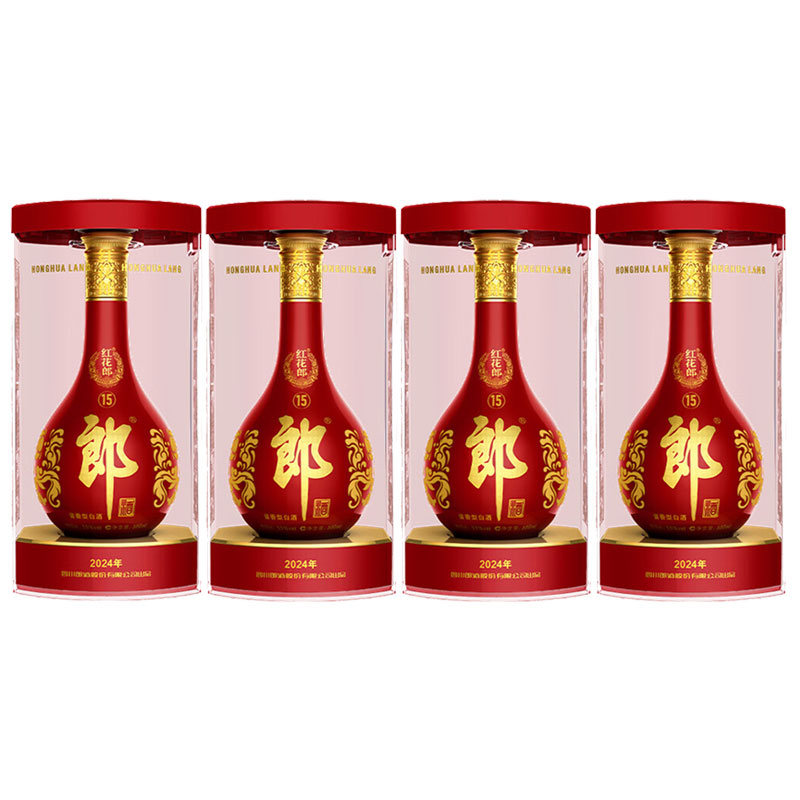 郎酒陈酿15红花郎十五500ml*4瓶图片
