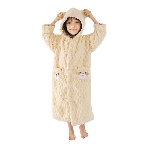 洁丽雅儿童浴袍男女童