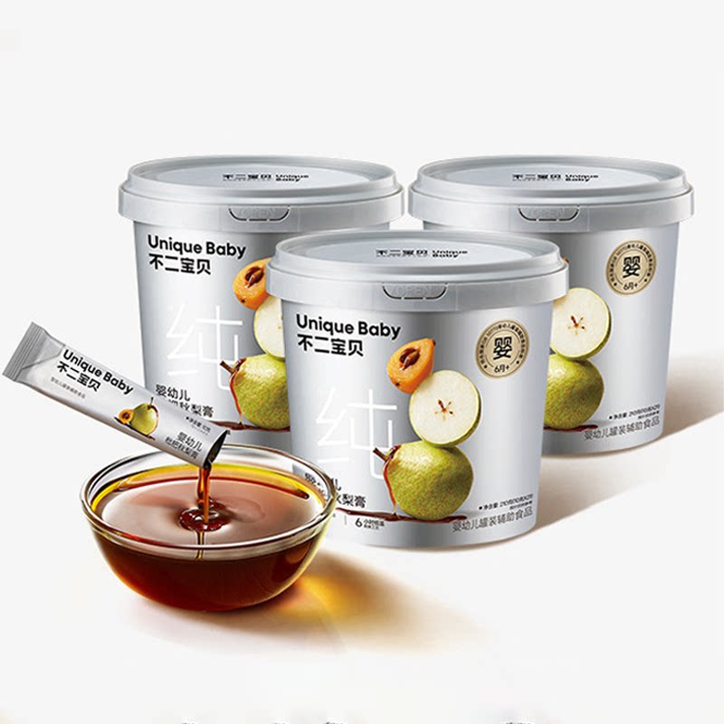 不二宝贝婴幼儿枇杷秋梨膏泡水冲饮无添加蔗糖水儿童零食宝宝饮料