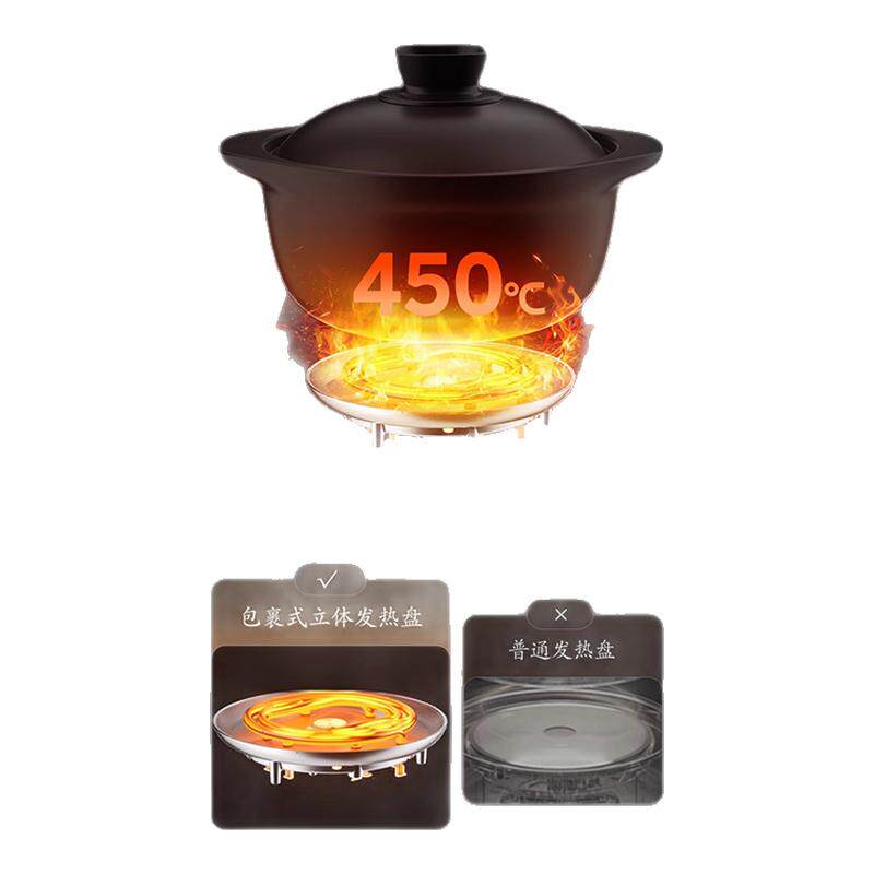 美的电炖锅家用富硒陶瓷内胆焖炖煲全自动多功能快炖锅旗舰店正品