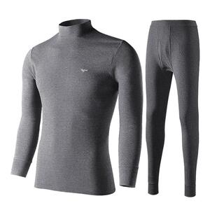 七匹狼纯棉中高领秋衣秋裤男保暖内衣男士套装全棉保温棉毛衫新款