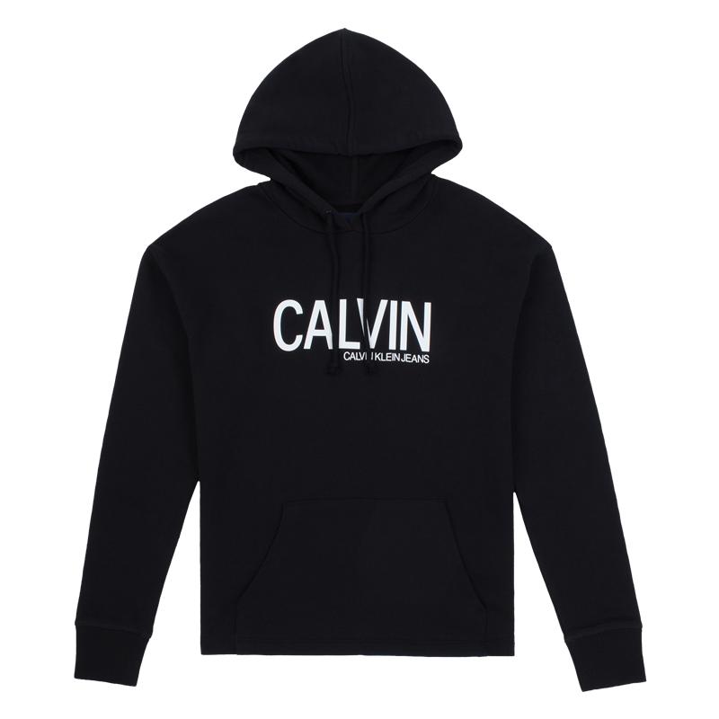 CalvinKlein女纯棉休闲长袖卫衣