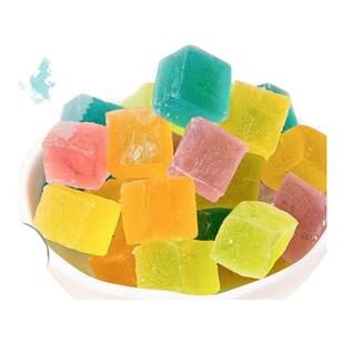 网红琥珀糖零食咀嚼声控多种口味独立包装宝石糖水晶糖方块软糖