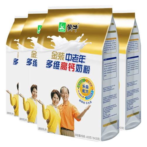 蒙牛金装多维高钙奶粉400g*4袋