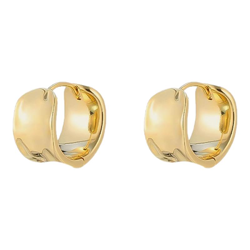 金色简约气质耳环女2025新款