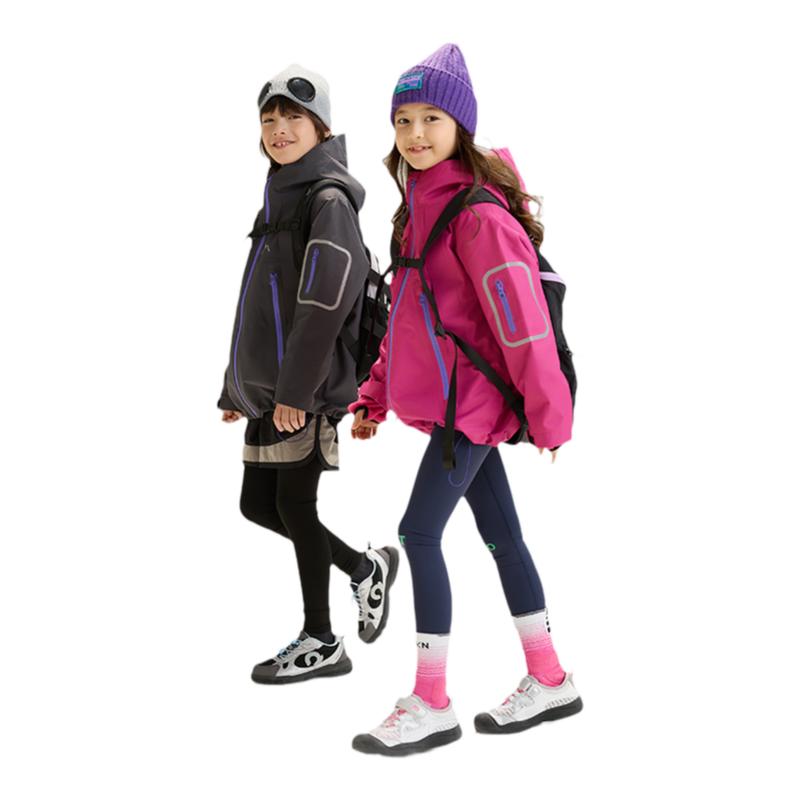 【高端全压胶】儿童冲锋衣三合一防风防水男童外套女童亲子装软壳