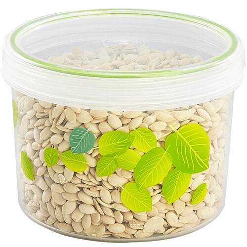 茶花圆形塑料密封保鲜盒