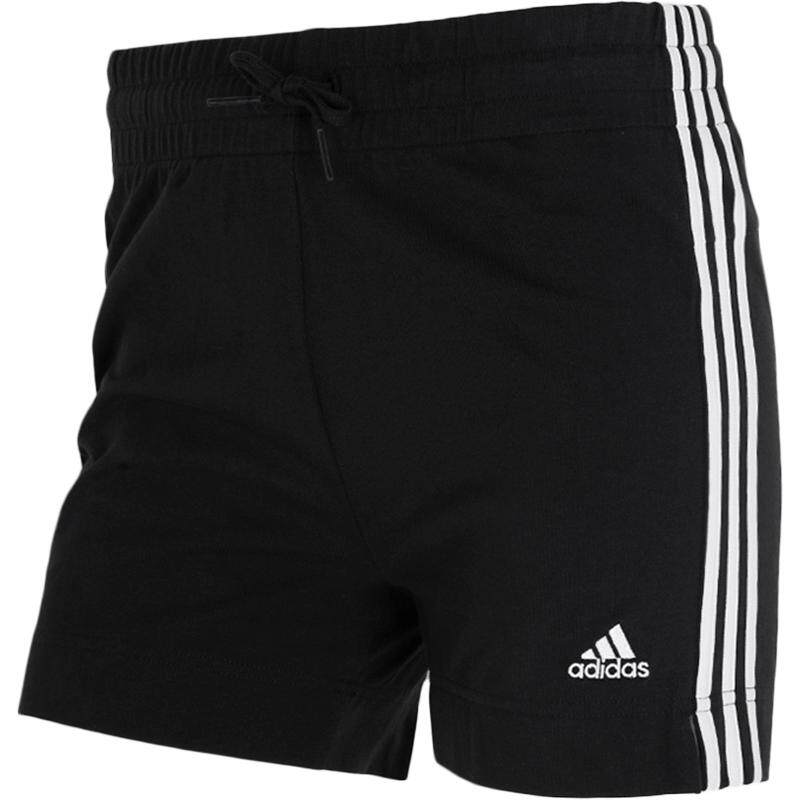 阿迪达斯运动短裤女裤冬季新款黑色热裤女款跑步健身透气休闲裤子