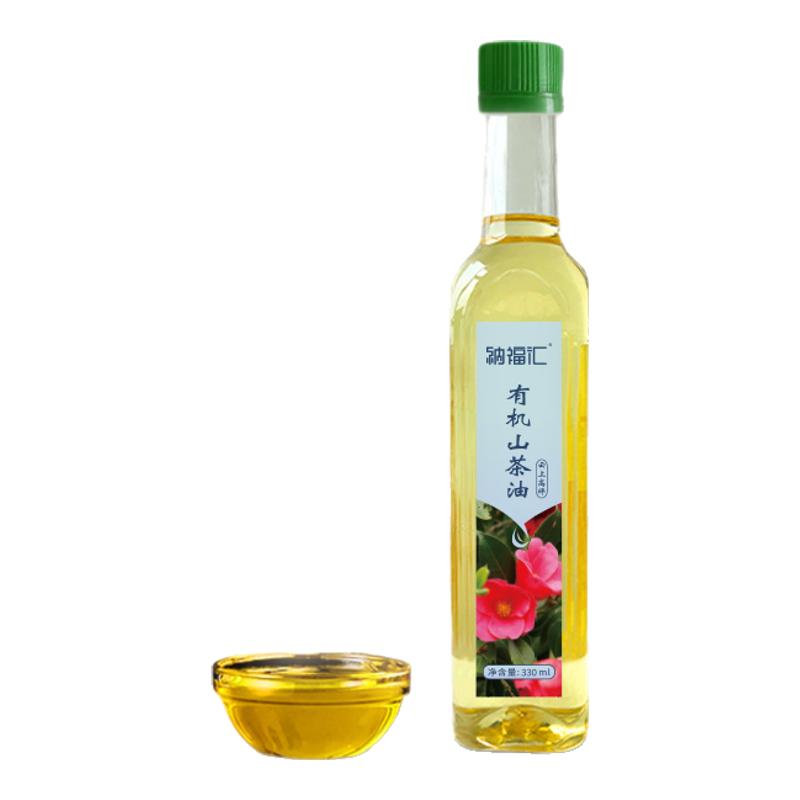 纯山茶油官方正品有机茶籽油330ml冷榨一级食用油植物油物理压榨