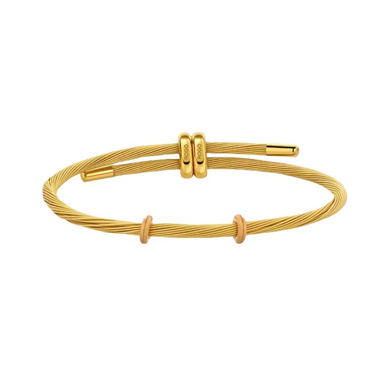 月光可调节钢扣经典金丝手链