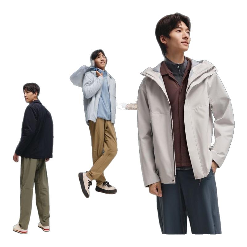 蕉下翻领气绒服CL237男保暖防风耐磨夹克外套秋冬棉服可机洗内胆