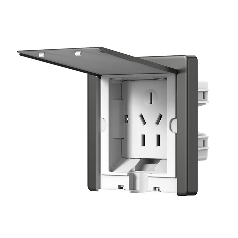 正泰嵌入式插座冰箱内嵌式10a三孔16a隐藏凹86型面板暗装家用防水