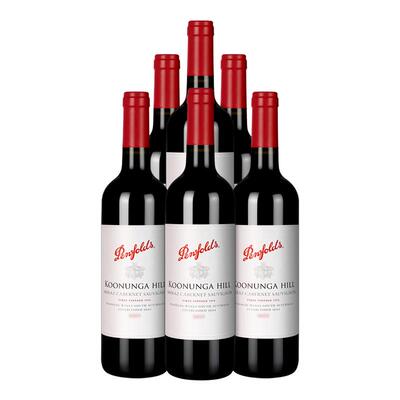 奔富寇兰山设拉子赤霞珠干红葡萄酒750ml婚礼宴席6瓶进口西拉红酒