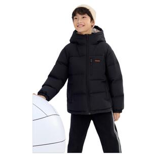 巴拉巴拉男童羽绒服儿童连帽外套大童红色面包服2025冬季新款童装