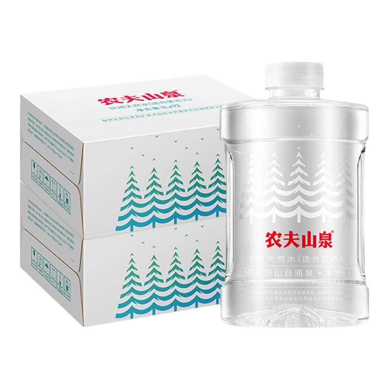 【百亿】农夫山泉饮用天然水（适合婴幼儿）1L*12瓶*2箱