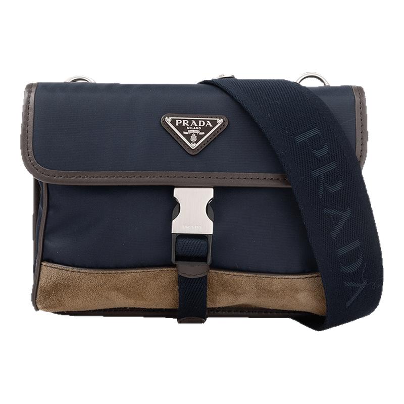 普拉达男女可拆卸肩带尼龙单肩包