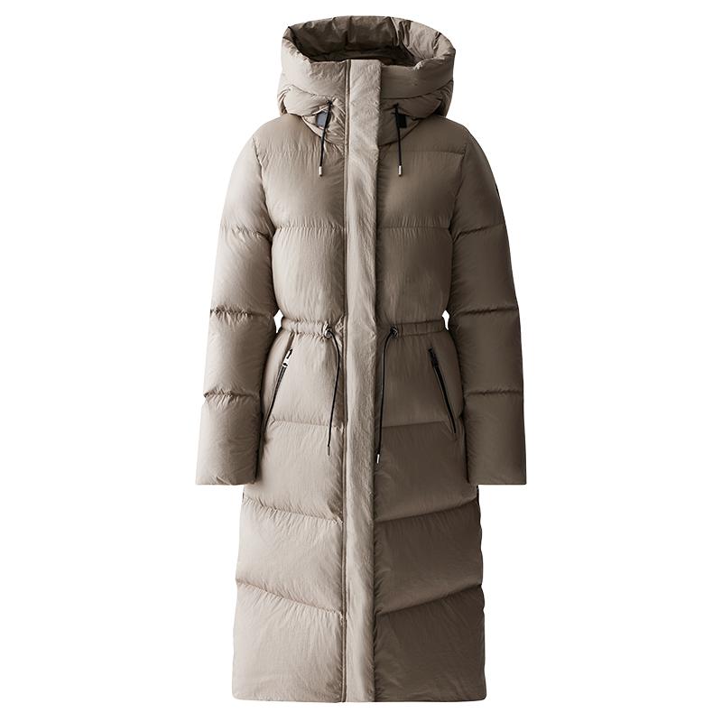 连帽女士长款mackage保暖羽绒服