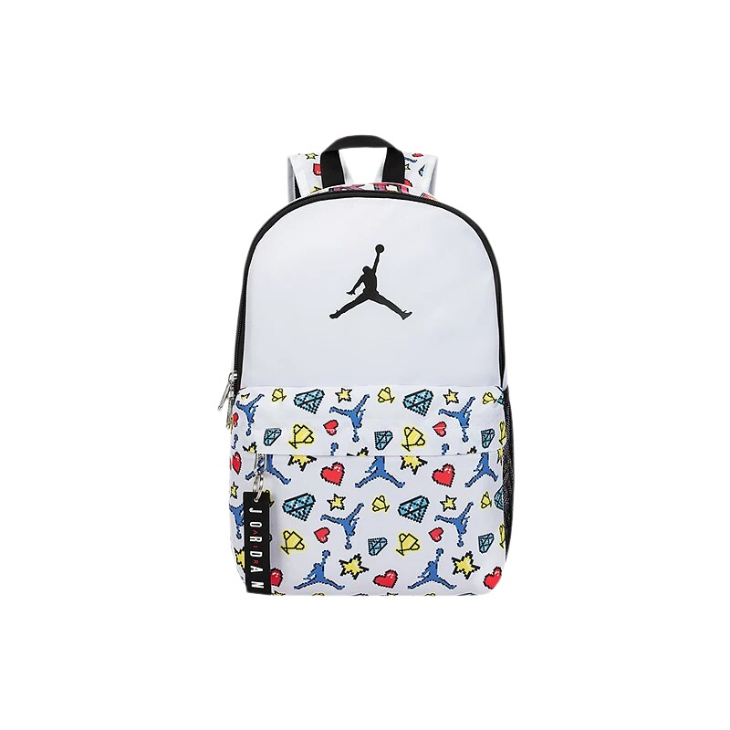 JORDAN时尚可爱星钻包包青少年男女同款双肩包白色休闲运动背包