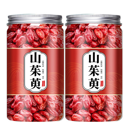 山茱萸中药材正品500g官方旗舰店秦岭野生山萸肉泡水喝功效与作用