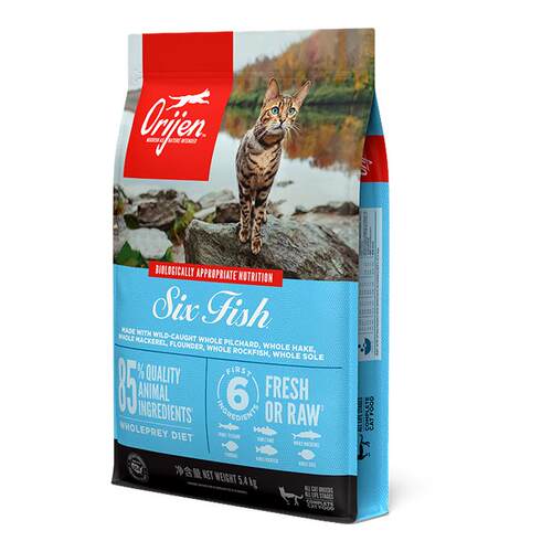 【百亿补贴】Orijen渴望六种鱼猫粮成幼猫进口美毛全价猫粮5.4kg