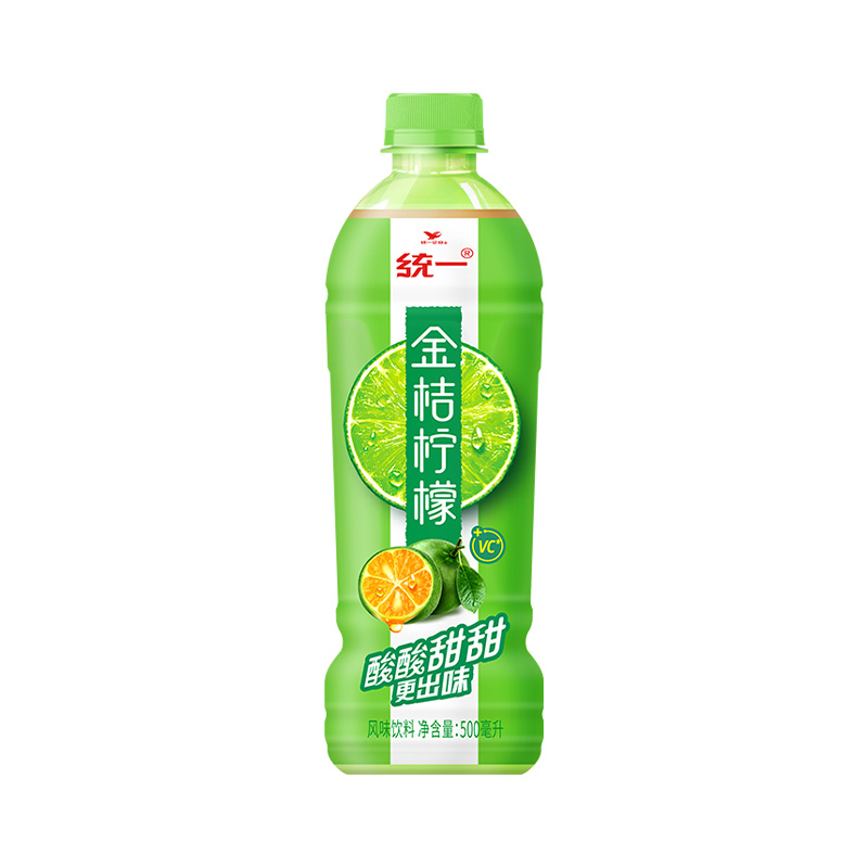 统一金桔柠檬水500ml果汁饮料