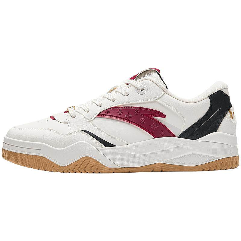 安踏波浪4潮流红色低帮板鞋男鞋2026新年款本命年百搭休闲滑板鞋