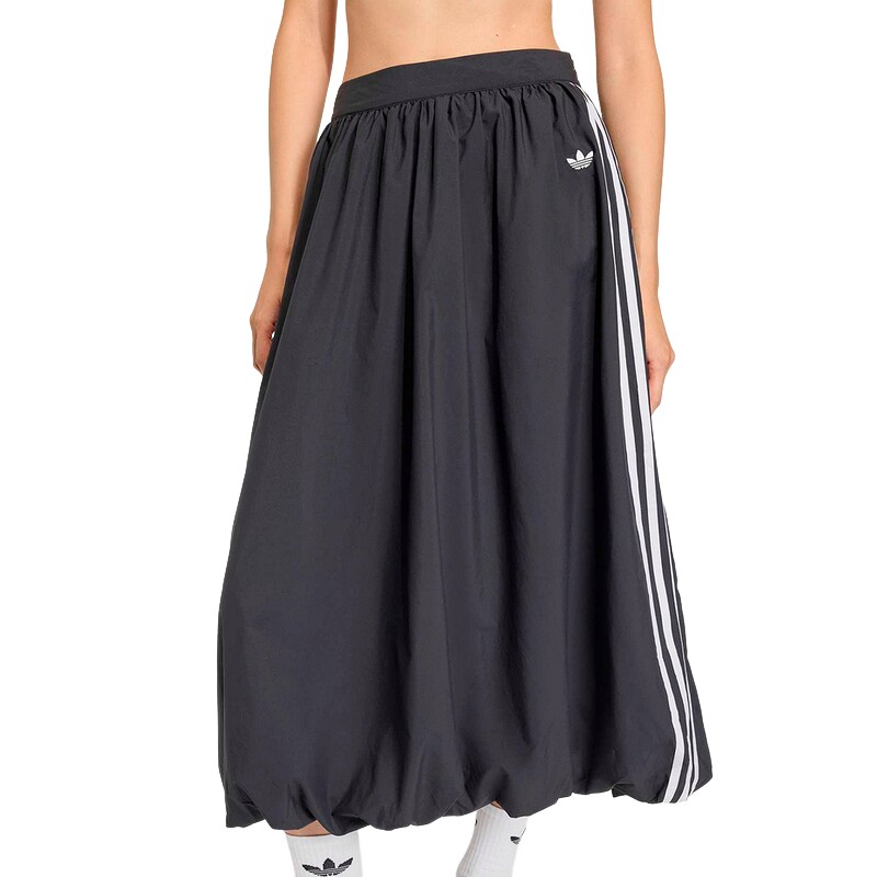 adidas阿迪达斯三叶草花苞裙气质中长款蓬松2026春女半身裙KC8088